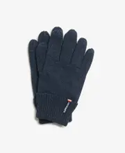 Essential Logo Knitted Gloves | Richest Navy Marle
