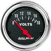 Auto Meter 2592 Traditional Chrome Electric Voltmeter Gauge