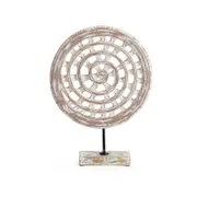 Willow & Silk Coastal Shell Tabletop Plaque Decor