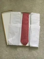 Salvatore Ferragamo Neck Tie - NWT - Red - Boat Paddle/Oar - 100% Silk