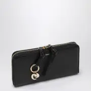 [Chloé] Alphabet black zipped wallet One size Black