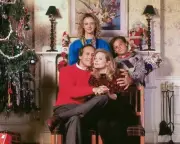 8x10 color photo " Christmas Vacation", Audrey, Rusty, Clark & Ellen Griswold.