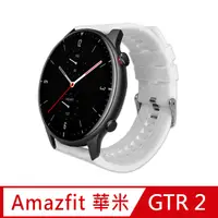 在飛比找PChome24h購物優惠-華米 Amazfit GTR 2 純色底紋矽膠運動替換錶帶-