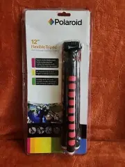 Polaroid 12" Flexible Tripod With Grip-Foam Coating For Cameras & Camcorders