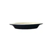 International Tableware, Inc European White/Black 8 oz Stoneware Welsh Rarebit