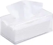 Tissue Box Transparent Acrylic Facial Tissue Dispenser Box Cover Holder Storage Case Clear Rectangle Napkin Organizer