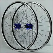 Wheelset 26Inch MTB Bicycle Wheelset,Mountain Bike Wheel 32H Disc/Rim Brake 7-11Speed QR Cassette Hubs Sealed Bearing 6 Pawls Cycling Rim Road Wheel
