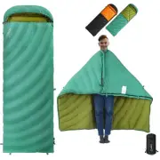 Down Sleeping Bag for Adults, 650FP Recycled Wearable Ultralight Cold Weather...