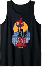 [Marvel] Spider-Man Homecoming Word Stack Portrait Tank Top