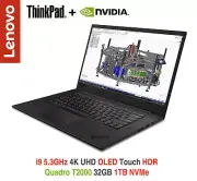 ThinkPad P1 i9 5.3GHz Quadro T2000 UHD 4K OLED Touch 32GB 1T 2Y Premier Warranty