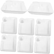 LAPYAPPE 8pcs Divided Party Tray Practical Chip Dip Bowls with Sauce Holder for French Fries and Dips Material for Social Events and Family Gatherings