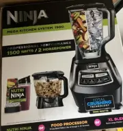 Ninja BL770 Mega Kitchen System 72oz Blender and 2 6oz Cups 1500W - MW
