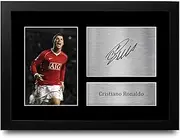 HWC Trading Cristiano Ronaldo Gifts Printed Signed Autograph Picture Photograph for Football Fans and Supporters - A4 Framed