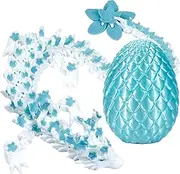 3D Dragon in The Egg, Blue and White, Fashionable and Charming, Innovative Design, Opening Dragon Egg, Interactive Scene, Game, Improve Imagination, Suitable for Giving to Family