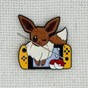 Pokemon Eevee Enamel Needle Minder, Nerdy Fridge Magnet, Magnetic Lapel Pin