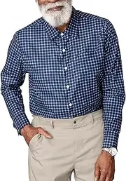 [Joe & Bella] Men’s Magnetic Button-Down Slim Fit Long-Sleeve Adaptive Shirt