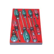 9pc KC Tools Screwdriver Set HDFI Foam Insert Phillips Blade Tool Tray 80010