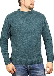 [JackSmith] 100% Shetland Wool Crew Neck Knitted Pullover Sweater