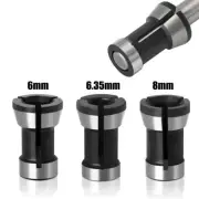 3Pcs Router Collet Chuck,6mm, 1/4”, 8mm Router Bit Collet Chuck Clamping Adapter