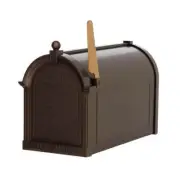 Whitehall Products Mailbox 20.37"Streetside French Non-Locking Post Mount Bronze
