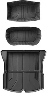 1.5X Raised Edges Upgraded TPE Floor Mats Compatible With Tesla Model 3 Highland 2024, Full Edge Wrapping WP Cargo Liner Trunk Mats(3PCS Trunk Mats)