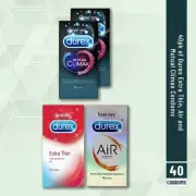 Durex Extra Thin Air And Mutual Condoms - 40 Pack