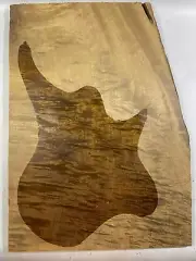 12mm Craft Les Paul Guitar Top Ripple Golden Phoebe Wood Set Luthier Supply