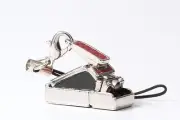 Miniature camera charm Polaroid type Wine Red leather Made in Japan