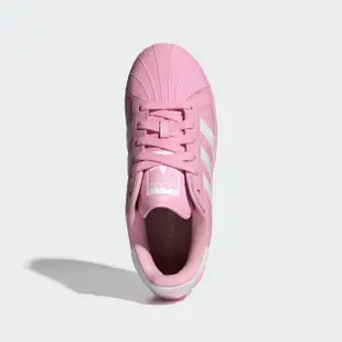 【adidas 愛迪達】休閒鞋 女鞋 運動鞋 三葉草 SUPERSTAR XLG W 粉白 ID5733