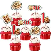 Sursurprise Holy Cannoli I’m One Birthday Decorations, 24PCS Cannoli First Birthday Cupcake Toppers, Cannoli Cake Picks Decor for 1st Birthday, Italian Food Italy Party Supplies