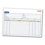 Invoice Book, 3-Part, Carbonless, 5.56 x 8.44 Inch, 50 Sets White/Canary/Pink