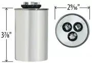 60+7.5 uf/MFD 370 VAC volts Round Dual Run Capacitor 50/60 Hz , JustCapacitors