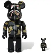 Bearbrick Bape Shark 100% 400% Set Madison Camo And Hand And Ready To Be Ship