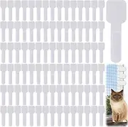 Pack of 100 Outdoor Adhesive Hooks, Extra Strong for Balcony Cat Net Fixation, Transparent No Drilling Protection (Without Net)