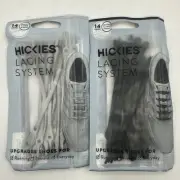 Hickies Lacing System - Grey & Black - 28 Laces for 2 Pair of Shoes