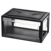 6PCS PMMA Shoe Display Case 14.17x10.63x7.87 Inch PP Black Magnetic Front Door