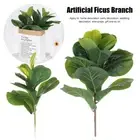 Supplies Fake Plants Artificial Ficus Branch Faux Leaves Lifelike Greenery
