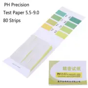 80×PH 5.5-9.0 Test Strips Litmus Test Paper Full Range Acidic Alkaline Indica`UU