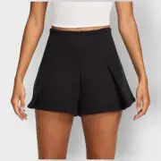 Nike Tech Fleece Women's 3" Pleated Shorts X-Small Black New W/ Tags
