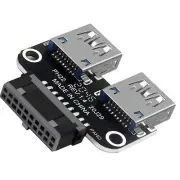 H Desktop Motherboard 19Pin / 20Pin Header to Dual Ports USB 3.0 Female Adapter
