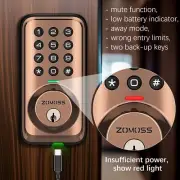 ZOMOSS Keypad Door Lock-Keyless Entry Door Lock-Smart Deadbolt