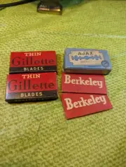Vintage Razor Blades, Gillette, Ajax, Berkeley.