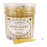 Espeez Rock Candy - 36 Gold Rock Candy Sticks - Original Flavor