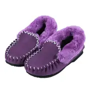 Ladies Purple Sheepskin Moccasins