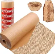 Eco-Friendly 12 Inch Honeycomb Packing Paper 400 Feet Kraft Wrap with Stickers
