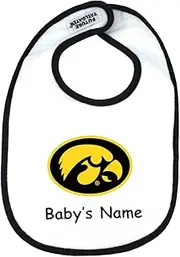 Future Tailgater Iowa Hawkeyes Personalized 2 Ply Baby Bib