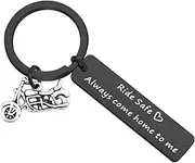 [Lywjyb Birdgot] Ride Safe Keychain Biker Keychain Ride Safe Always Come Home to Me Motocycle Keychain Boyfriend Husband Dad