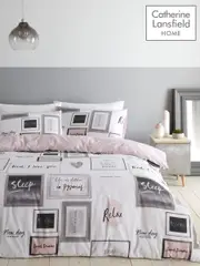 Catherine Lansfield Blush Pink Sleep Dreams Duvet Cover And Pillowcase Set (235874) | $39 - $65