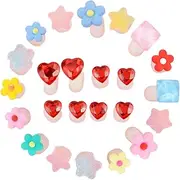 CRILSTYLEO 24 pcs Silicone Toe Separators for Women Decorative Spacers with Flower Reusable and Comfortable for DIY Nail Art
