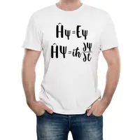 在飛比找蝦皮購物優惠-Schrodingers Equation 男式 T 恤數學